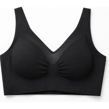 D Lingerie Dikişsiz Lazer Kesim Toparlayıcı Sütyen Siyah DM011