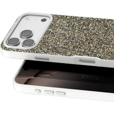 Bezos iPhone 17 Pro Bright Simli Kapak - Çöl Titanyum