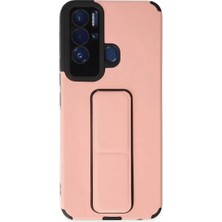 Motto Ticaret Newface Tecno Pova Neo Kılıf Mega Standlı Silikon - Pudra