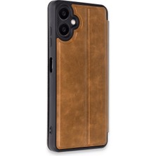 Bezos Galaxy A06 Kılıf Flip Cover - Taba