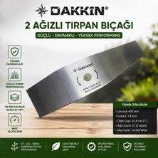 Dakkın Çelik Tırpan Bıçak Ikili 400 mm Yüksek Kalite Malzeme ile Geniş Kesim Alanı