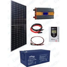 Entech Enerji Bağ Bahçe Karavan Için Lityum Akülü Hazır Paket Solar Güneş Enerji Sistemi (Paket 3)