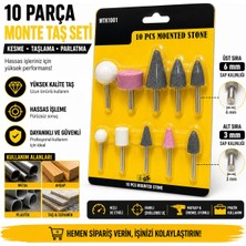 Rekotools -10 Parça Mini Taşlama ve Polisaj Taşı Seti – 3 mm ve 6 mm Sap Uyumlu