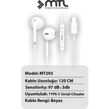 Mtl Huawei Mate X3 Uyumlu Tak Çalıştır Stero Type-C Kulaklık MT293A