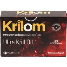 Krilom Ultra Krill Oil 30 Yumuşak Kapsül Omega-3 ve Astaksantin İçeren Takviye