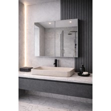 Monza Lavobo Üstü Aynalı Banyo Dolabı 50X50X15 cm