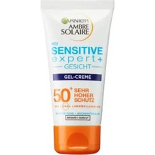 Garnier Ambre Solaire Sensitive Expert Yüz Jel Güneş Kremi SPF50+ 50 ml
