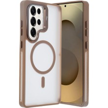 Bezos Galaxy S25 Ultra Flet Lens Magsafe Kapak - Gold