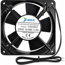 Xmer 120X120X25MM 12CM 25MM 0.09A 220V Ac 2p Fan