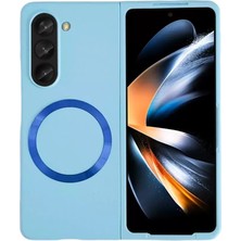 Motto Ticaret Newface Samsung Galaxy Z Fold 5 Kılıf Mata Fold Kapak - Sierra Blue