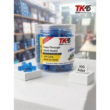 OEM Mavi RJ45 Jack Cat5- Cat6 Konnektör 100'LÜ Lüks Paket