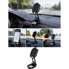 Otokap Universal Ayarlanabilir Mıknatıslı Telefon Tutucu 360 Döner Universal Araç Içi Ofis Masaüstü Manyetik Telefon Standı Katlanabilir