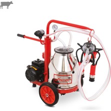 Tamam Ecomini Tekli İnek Süt Sağma Makinesi (Paslanmaz Güğüm-Kauçuk Memelik) (Kuru Pompa)