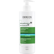 Vichy Dercos Anti-Peliculare Anti-Dandruff Kepek Karşıtı Şampuan 390 ml - Normal ve Yağlı Saçlar Için Saç Derisi Bakım Şampuanı