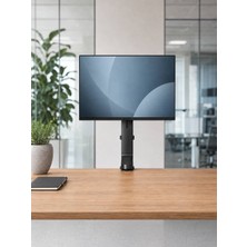 Vesamax 17"-32" Ergonomik Yükseklik Ayarlı Tek Monitör Standı, 8kg Taşıma Kapasitesi