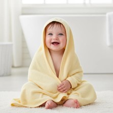Ürünya Unisex Yenidoğan Bebek Kapüşonlu Nakışlı Havlu