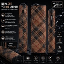 Zigver Iqos Illuma One Uyumlu Ekose Desenli Brown Kılıf