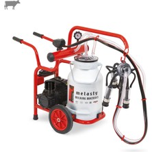 Melasty Junior Tekli İnek Süt Sağma Makinesi (Alüminyum Güğüm-Kauçuk Memelik) (Kuru Pompa)