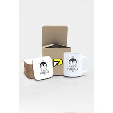 Mey İthalat Postermanya Penqueen Tasarımlı Baskılı Kupa Bardak Seti, Eğlenceli Özel Hediye Mug