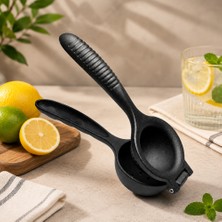 Royalgross Döküm Limon Sıkacağı Manuel Narenciye Presi Ergonomik El Tipi Portakal Sıkacağı Siyah