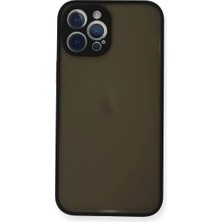 Renas Store Apple iPhone 12 Pro Max Kılıf Montreal Silikon Kapak - Siyah