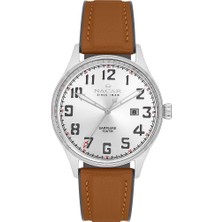 Nacar Safir Cam Spor Kahverengi - Gümüş Erkek Kol Saati NC08-29430617-ASL2
