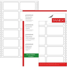 Taneks Tanex Bilgisayar Etiket 35X97 mm 1250 Adet Etiket