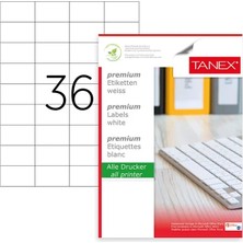 Taneks Tanex Laser Etiket TW-2035 52,5X33 mm 100 Adet