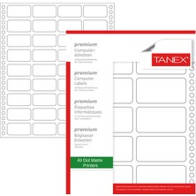 Taneks Tanex Bilgisayar Etiket 23X40 mm 4320 Adet Etiket