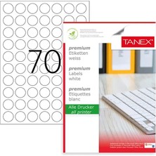 Taneks Tanex Laser Etiket TW-2125 25 mm 100 Adet