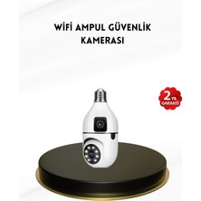 Meks 1080P Wifi Ampul Kamera Uzaktan Erişimli Hareket Sensörlü Gece Görüşlü