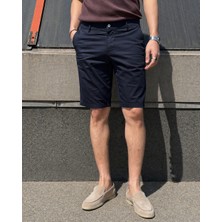 İnpool Erkek, Standart-Fit, Pamuklu, Esnek, Solmaz, Old Money Culture, Chino Şort-Bermuda 307