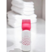 Mey İthalat Taraklı Saç Boyama Şişesi, Hazneli Ergonomik Kolay Kullanım (Kuaförlerin Tercihi) x 1 Adet Pembe