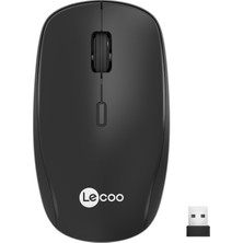 Egecen Lenovo Lecoo WS203 Kablosuz 2400DPI+4 Tuşlu Siyah Mouse