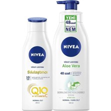 Mey İthalat Nivea Q10 Sıkılaştırıcı Vücut Losyonu 250 ml +Aloe Vera Pump Losyon