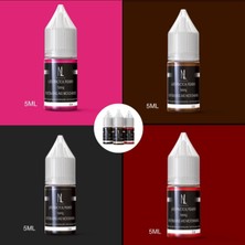 Mey İthalat Biomaser Kalıcı Makyaj Lateks Pigmenti, 5ml, 4 Renk Seti (Kırmızı, Kahve, Pembe, Siyah)