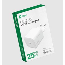 Egecen Feny FN-C25, 25W, Type-C, Akıllı Isı Kontrol Chip, Qualcomm Quick Charge 3.0, Şarj Adaptörü