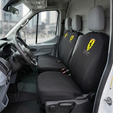 Antwax Ford Transit Siyah Penye Oto Koltuk Kılıfı - Ferrarı Baskılı