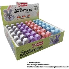 Şahin Kırtasiye Mikro MK-4055-24 Bunny Çift Bıçaklı Kalemtraş 24'lü Stand