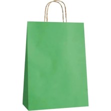 Hilal Ticaret Kağıt Torba- 31X12X41 Büküm Saplı -Yeşil 24'lü