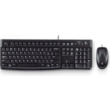 Egecen Logıtech MK120 Tr Q USB Kablolu Klavye ve Mouse Set Siyah 920-002560