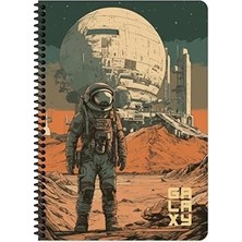 Keskin Defter A4 Spiralli Pp Kapak Galaxy Defter 80 Yaprak Kareli