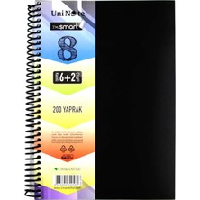 Çınar Defter I'am Smart Plastik Kapak 200 Yaprak 6+2 Bölmeli Spiralli A4 Defter