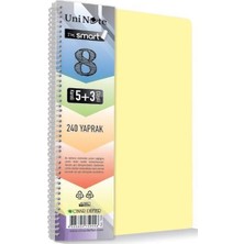 Çınar Defter I'am Smart Plastik Kapak 275 Yaprak 8+3 Bölmeli Spiralli A4 Defter