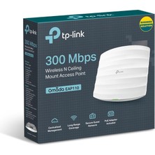 Egecen Tp-Lınk Omada EAP110 1 Port 10/100 2.4ghz 300MBPS 2X4DBI Anten Iç Ortam Tavan Tipi Access Poınt(Adaptörlü)