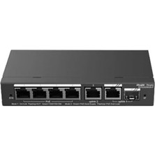 Egecen Ruıjıe Reyee RG-ES206GS-P  6port Gigabit ,4x Poe  54W, 1 Port Gigabit Uplink, 1 Gigabit Combo,  Colud Yönetilebilir Switch  Metal Kasa