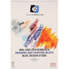 Erkam Ofis Alex Shoeller Resim Defteri 35X50 165GR Spiralli 15 Yaprak