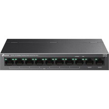 Egecen Tp-Lınk LS110P, Green Tech, 10 Port, Meggabit, 8 Port Poe+ 96W, Metal Kasa, Yönetilemez, Masaüstü Switch