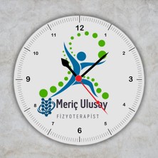 Hediye Vakti Kişiye Özel Isimli Fizyoterapist Metal Duvar Saati - Ftr Klinik Hediyesi