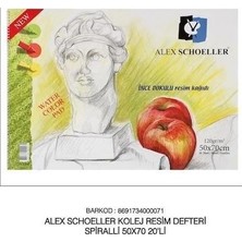 Erkam Ofis Alex Shoeller Resim Defteri 50X70 120GR Spiralli 20'li